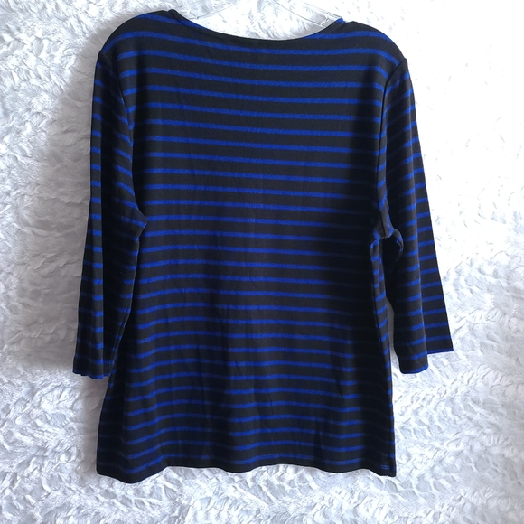 CJ Banks Top Blue and Black Size 1X - Picture 4 of 4